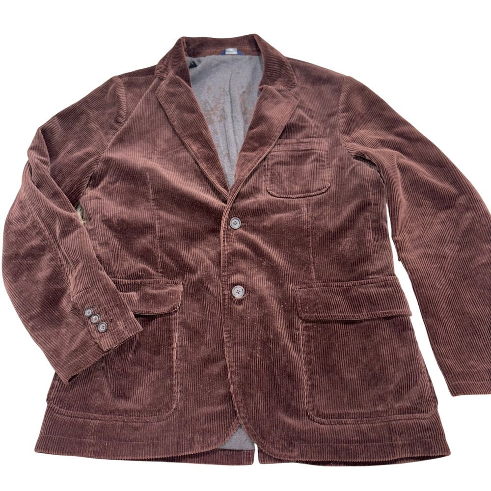 Vintage Gap Corduroy Blazer Mens Medium Brown 2 Button Sport Coat Jacket